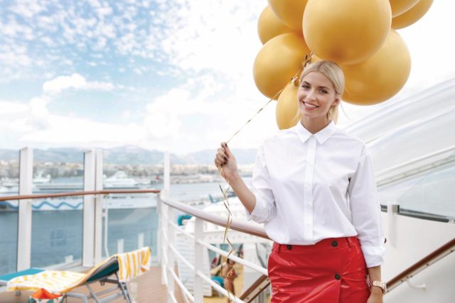 Lena Gercke Christening Ceremony AIDAperla Cruise Ship