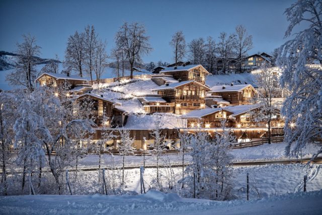 Chalets Bei Nacht C Prechtlgut