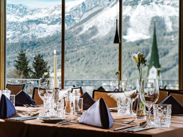 Restaurant Mit Panoramablick Auf Ellmau C Florian Egger C Markus Auer Hotel Kaiserblick