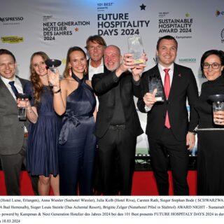 Verleihung 101 Next Generation Hotelier des Jahres und Sustainable Hospitality Award