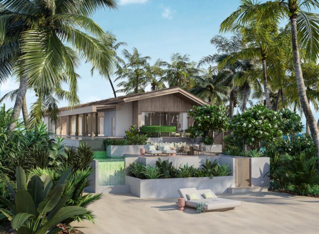 Dot Here Island Somewhere Beach Villa Back View