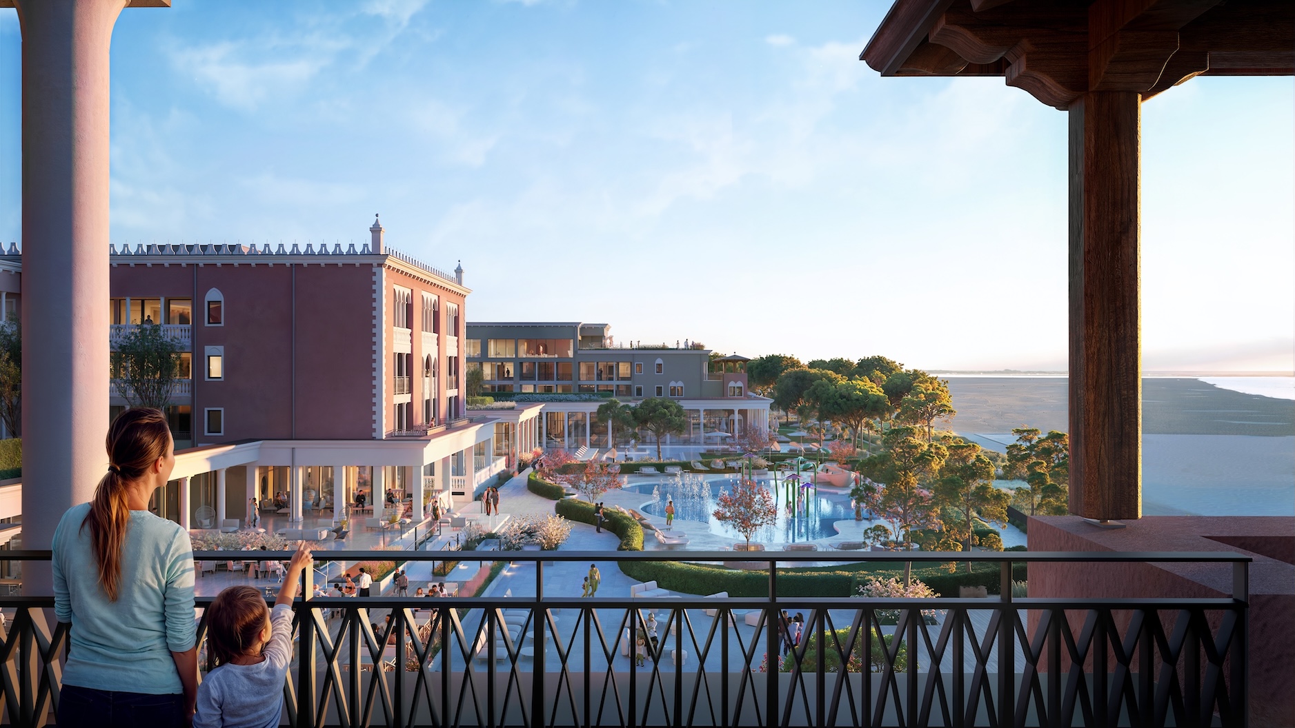 Ansicht Auf Die Hotelanlage Cavallino Bianco Caorle Venezia