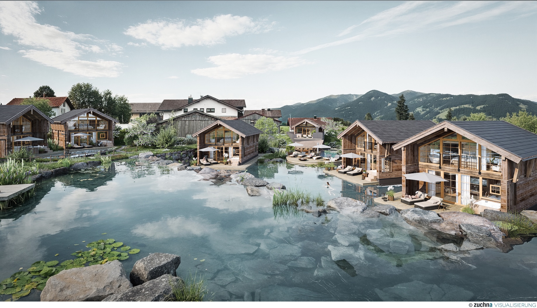 Die Wunderschoene Ansicht Der Neuen Chalets Alpzitt Chalets