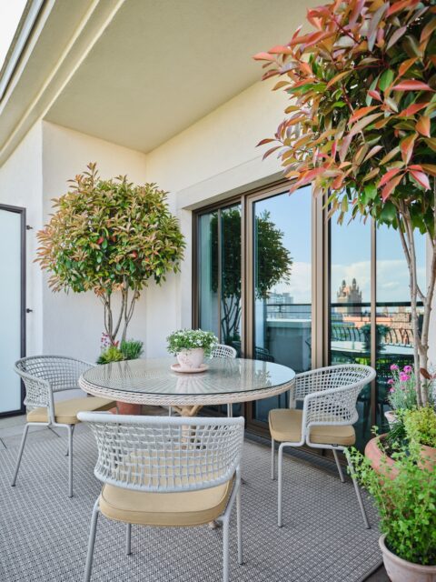 The Charles Hotel Monforte Suite Terrasse Arbeitszimmer